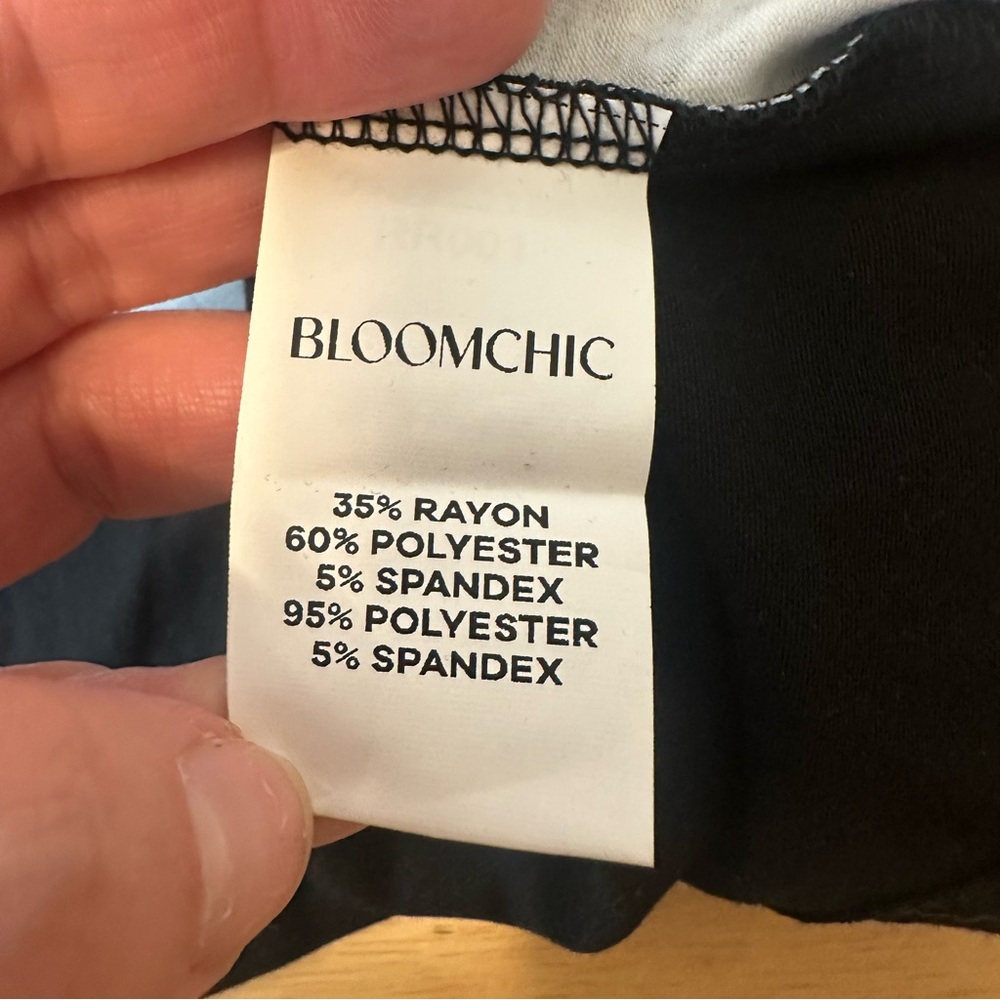 Bloom Chic Women’s Plus Size Black & White Tie Top 3/4 Sleeve Size 14 / 16 - Picture 9 of 9